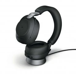 Jabra Headset Evolve2 85 Duo MS Schwarz, USB-C, Inkl. Ladestation - Telefon Headsets