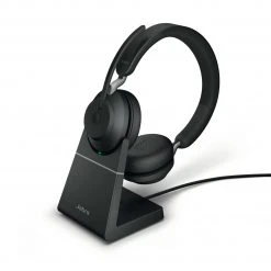 Jabra Headset Evolve2 65 Duo UC Schwarz, USB-C, Inkl. Ladestation - Telefon Headsets