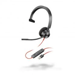 Poly Headset Blackwire 3310 MS USB-A, Schwarz - Telefon Headsets