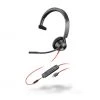 Poly Headset Blackwire 3315 MS USB-C, Klinke, Schwarz - Telefon Headsets