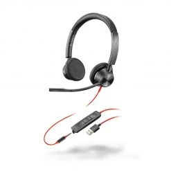 Poly Headset Blackwire 3325 USB-A, Klinke, Schwarz - Telefon Headsets