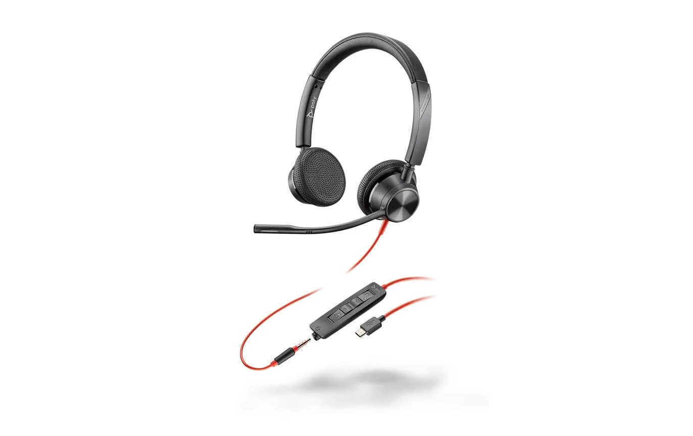 Poly Headset Blackwire 3325 USB-C, Klinke, Schwarz - Telefon Headsets 1 Poly Headset Blackwire 3325 USB-C, Klinke, Schwarz - Telefon Headsets