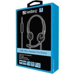 Sandberg Headset USB Office Pro Stereo - Telefon Headsets -Festnetz ⋅ Fax ⋅ Funk ⋅ Babysicherheit Verkäufe 1206455 3 5