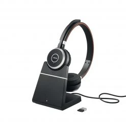 Jabra Headset Evolve 65SE Duo UC Inkl. Ladestation - Telefon Headsets