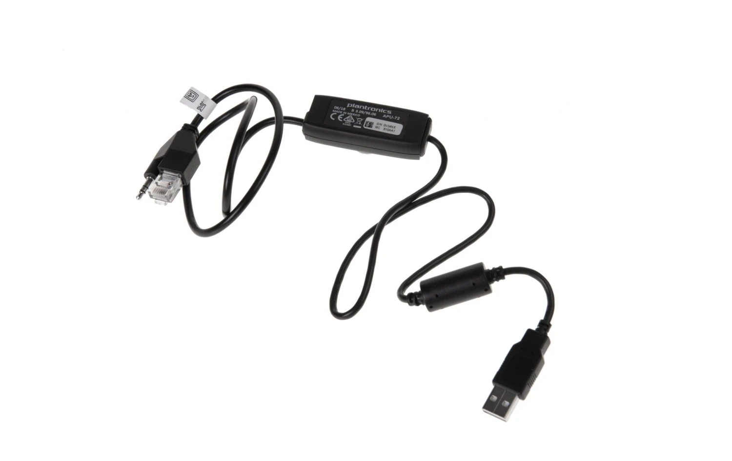 Poly EHS Adapter APU-72 USB-A - RJ-11 - Telefon Headsets 1 Poly EHS Adapter APU-72 USB-A - RJ-11 - Telefon Headsets